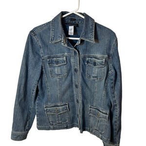 Jones New York Sport Premium Denim Jacket Size Large